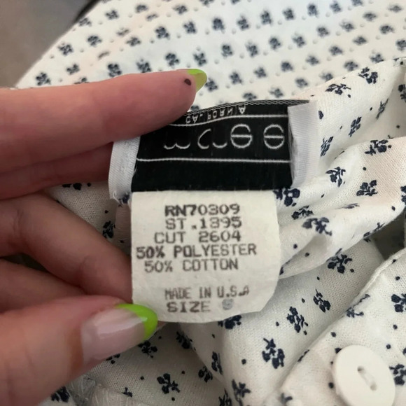 Vintage J Michelle button up floral top - Picture 6 of 8